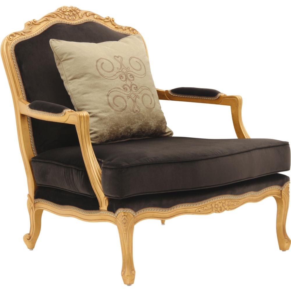 elegantny dreveny ram fotel klasicky calunenna fotel hnedy luxus villa nabytok pohodlny velky balatonsky zamok nabytok calunicky salon.jpg